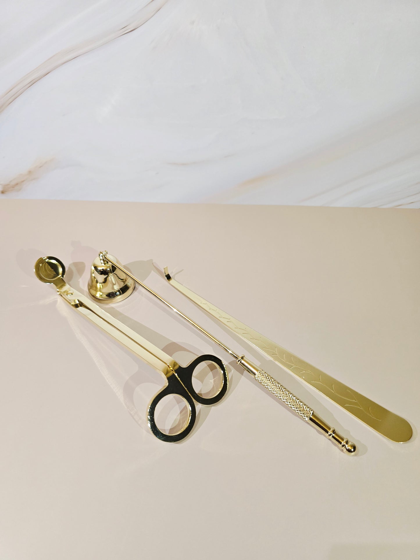 Gold Candle Wick Trimmer Set – 3 Piece Stainless Steel Kit