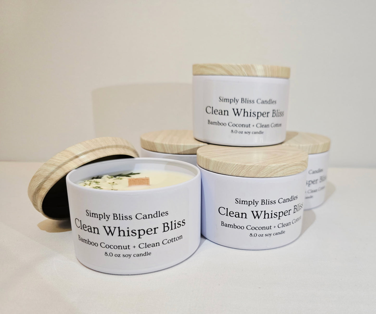 Clean Whisper Bliss – Soy Candle