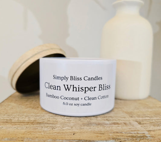 Clean Whisper Bliss – Soy Candle